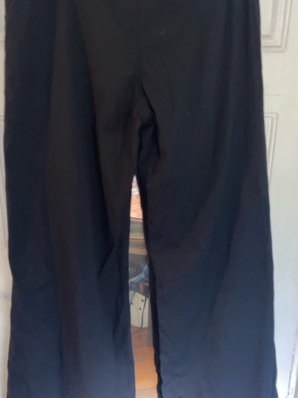 XCVI Black Wide-Leg Pull-On Pants with Flared Hem - Picture 4 of 6